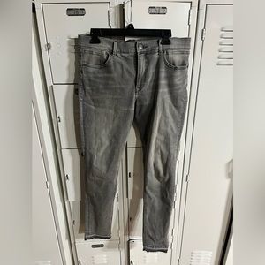 Express Stretch Perfect Lift Mid Rise Denim Ankle Legging size 12 long